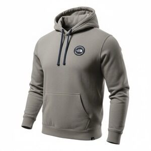 Men's North Face Hoodie Grey Size XL Chest Logo